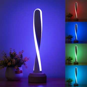 Pažangios medžio masyvo led naktinė lempa kūrybos dovanų naują keistą Japonų Europos USB stalo lempos dovana, naktiniai staleliai, lempa vestuvių kambarys