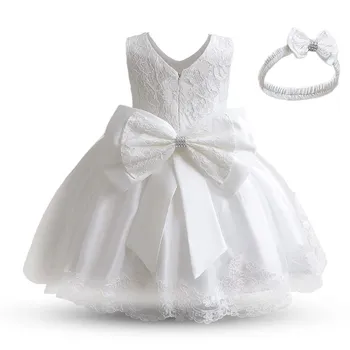 Naujagimiui 1-ojo Gimtadienio, Krikštynų Suknelės Bamblys Merginos Vestuves Promenadzie Suknelė Tiulio Nėrinių Kūdikių Princesė Suknelė 0-24M