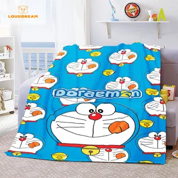 Animacinių filmų Doraemons Anime Minkšta Flanelė Mesti Antklodę už Kambarį Miegamojo Lova, Sofa-Vasarą, Rudenį Iškylą Padengti Lovatiesė