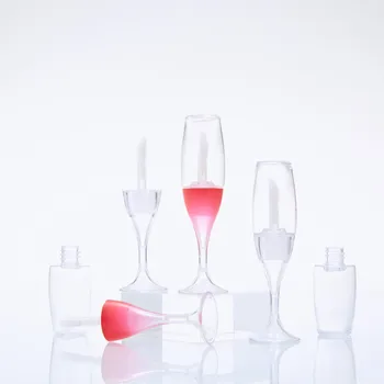 8ml Tuščias Aišku, Rožinės vyno stiklo formą, Lūpų Blizgesys Vamzdis, 50pcs