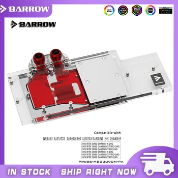 Barrow 3090 3080 GPU Vandens Blokas MSI RTX 3090/3080 ŽAIDIMŲ X TRIO, Pilnas draudimas ARGB GPU Aušintuvo, BS-MSG3090M-PA