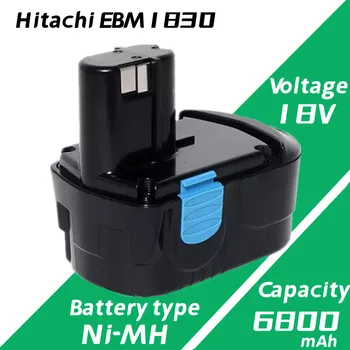 EB1812S 18V 6800mAh Ni-MH Baterijos Pakeitimo Hitachi 322436 EB1820L 323902 EB1830H BCC1812 EB1814SL EB1820L EB1824L