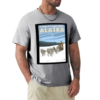 Derliaus laukinių Aliaskos plakatas Denali2 T-Shirt greitai džiūsta t-shirt marškinėliai grafinis tees mens juokinga t shirts