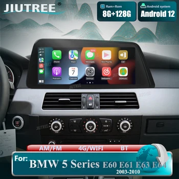 Android 12 Automobilio Radijo BMW 5 Series E60 2003-2012 GPS Navigacijos, Multimedijos Grotuvas Stereo Imtuvas Autoradio Galvos Vienetas Ekranas