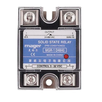 protingo namo galia priedai Mager 40A SSR,Įėjimas 3-32VDC Išėjimo 24-480VAC vienfazis (Solid State Relay SSR VALD-1 D4840 40A