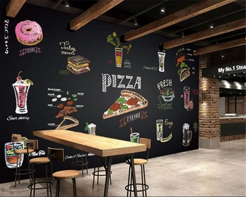 WELLYU, pagaminti pagal Užsakymą, aukštybinių restoranas vientisą foną paprasta asmenybės pusės-dažytos kreida gurmanų sulčių 3d wallpaper3D