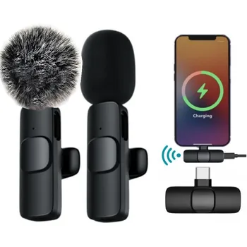Mini Belaidės Lavalier Microphone Garso ir Vaizdo Įrašymo Atvartas Microfone 3.5 mm Mini Mic 
