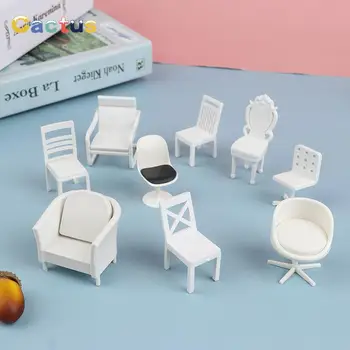 1:20 Miniatiūriniai Lėlių Baldai, Kėdės, Sofa-Lova, Kėdė Modelis Baldų Reikmenys Doll House Dekoro Vaikai Apsimesti Žaisti Žaislai