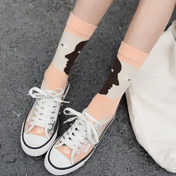 Korėjiečių moterų kojinės medvilnės banga prekės ženklo kojinių vyrams ir moterims asmenybės atsitiktinis Europos ir Amerikos gatvės sporto kojinės