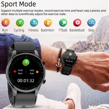 Naujausias Oro siurblio tipas Tiesa, Kraujo Spaudimo Stebėjimo sporto vyrų Smart Žiūrėti Fitness Tracker nuotolinio Sveikatos priežiūros BP spo2 Smartwatch