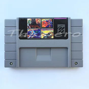 Super 4 1 16 bitų NTSC Konsolės Žaidimas Kasetė Hagane Mega Man 7 Mega Man X Sunset Riders 46 Pin