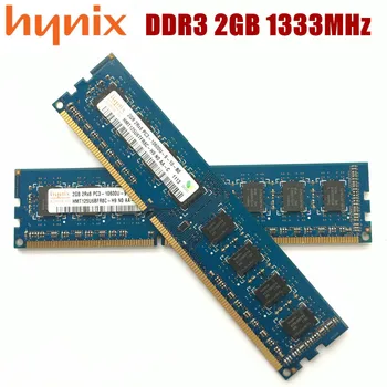 Hynix Chipset 2G 2GB 1R/2RX8 PC3 10600U DDR3 1333MHZ PC Kompiuterio Darbalaukio RAM Desktop atminties 2G PC3 10600U DDR3 1333 RAM