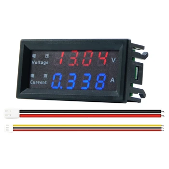 Aukšto Tikslumo 100V DC 200V 10A Voltmeter Ammeter Skaitmeninis Ekranas Indikatorius