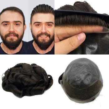 100% Žmogaus Plaukų Bazės Dydį 8x10 Inchs Nėriniai Priekiniai Vyrų Toupee Didmeninė Indijos Remy Human Hair Toupee