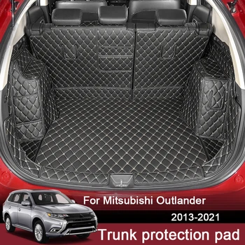 Automobilio Stilius Užsakymą Galiniai bagažo skyriaus Kilimėlis Mitsubishi Outlander 2013-2021Leather Vandeniui Auto Linijinių Krovinių Pad Vidaus Priedai