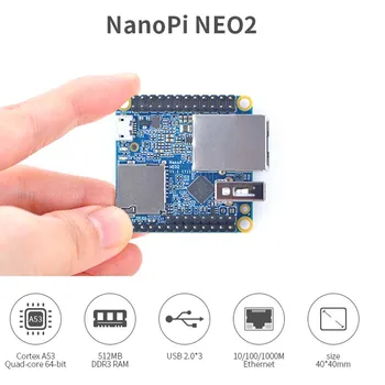 NanoPi NEO2 Allwinner H5 Plėtros Taryba greičiau, nei Aviečių Pi 40X40mm (512MB/1GB DDR3 RAM) Cortex-A53