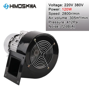 120W 220V, 380V multi-peilis išcentrinis ventiliatorius žemas triukšmo lygis ir aukšta temperatūra atspari pramonės ventiliatorius, mažas ventiliatoriaus