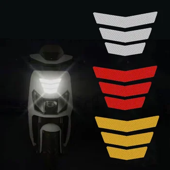 3pcs Motociklų Lipdukas Naktį Atspindintis Įspėjimo Lipdukas Trapecijos formos Rodyklių Uodega Sparno ir Bamperio Dekoro Raudona /Geltona /Balta Priedai