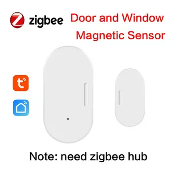 Tuya Zigbee Durų Ir Langų Magnetinis Jutiklis Belaidžio Ryšio Smart Home Belaidžio Durų Detektoriai Durų Magnetiniai Automatizavimas